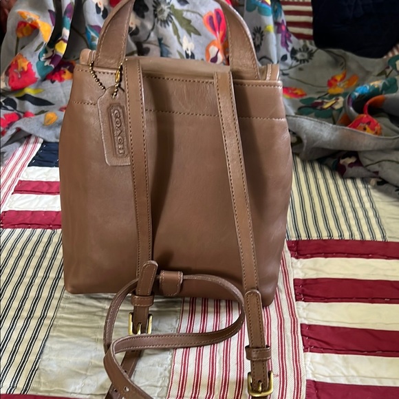 Coach Bantam Leather Backpack with Gold-Tone Details - Picture 3 of 7